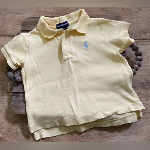 Vintage Ralph Lauren Infant‎ Sz L (12-18m) Yellow Soft Cotton Polo Shirt